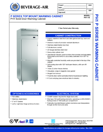 Spec Sheet
