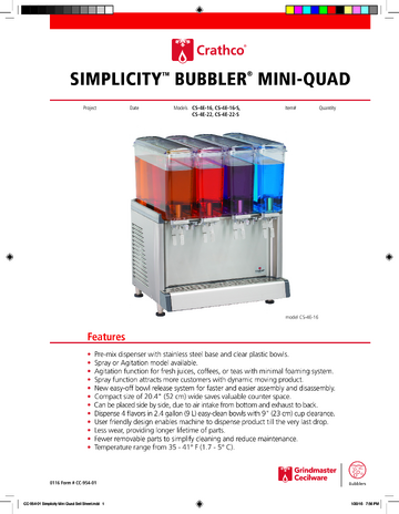 Spec Sheet