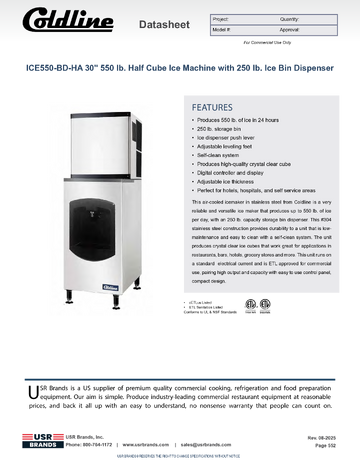 Spec Sheet