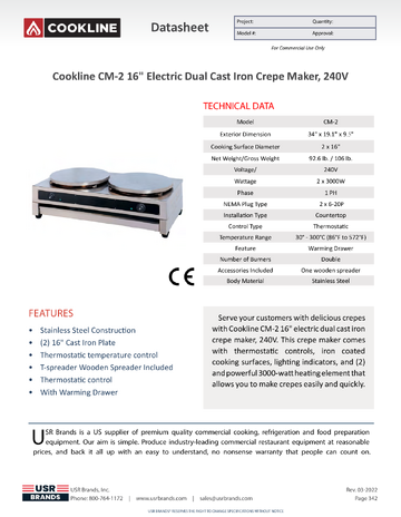Spec Sheet