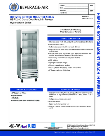 Spec Sheet