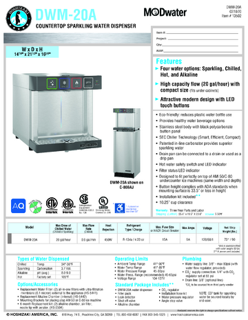 Spec Sheet