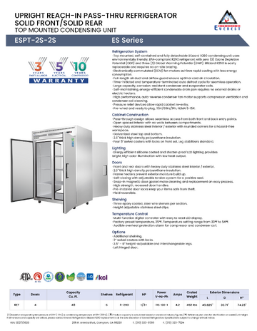 Spec Sheet