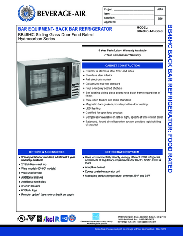 Spec Sheet