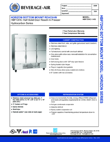 Spec Sheet