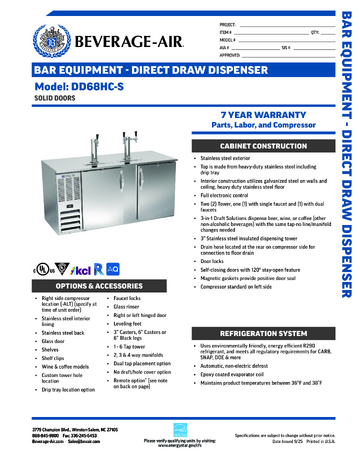 Spec Sheet