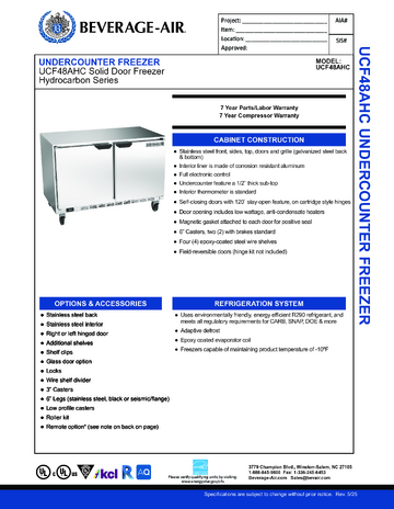 Spec Sheet
