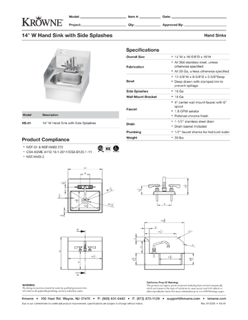Spec Sheet