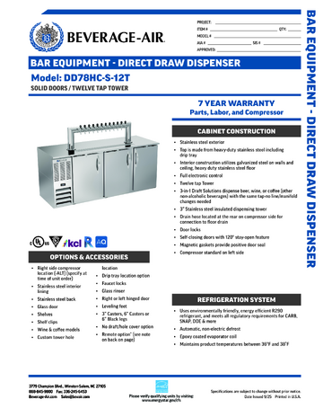Spec Sheet