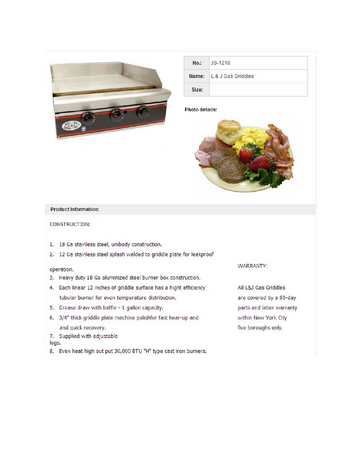 Spec Sheet