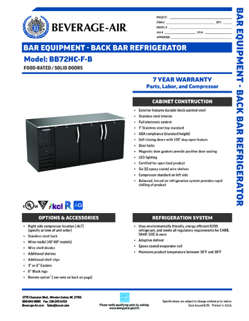 Spec Sheet