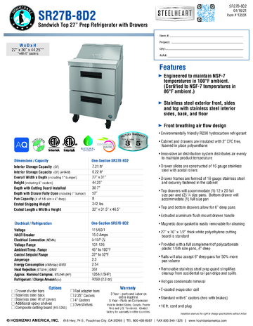Spec Sheet