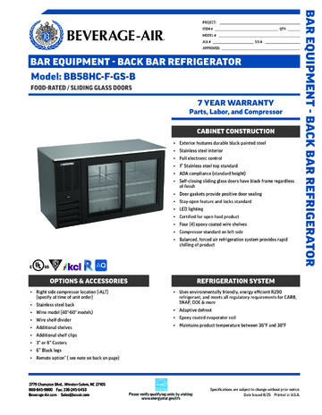 Spec Sheet
