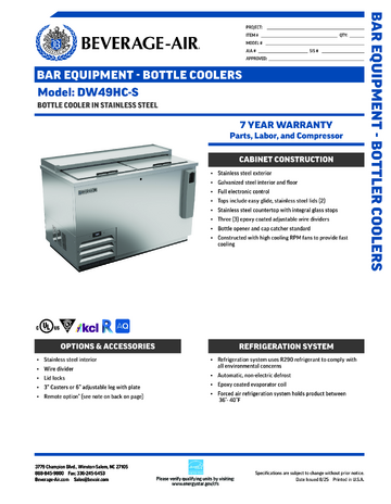 Spec Sheet