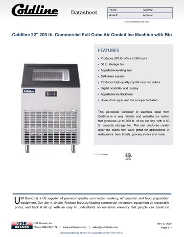 Spec Sheet