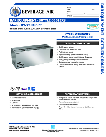 Spec Sheet