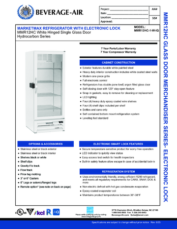 Spec Sheet