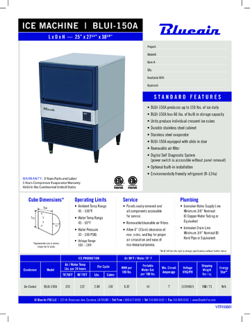 Spec Sheet