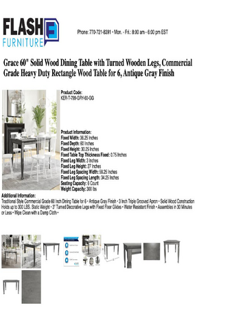 Spec Sheet