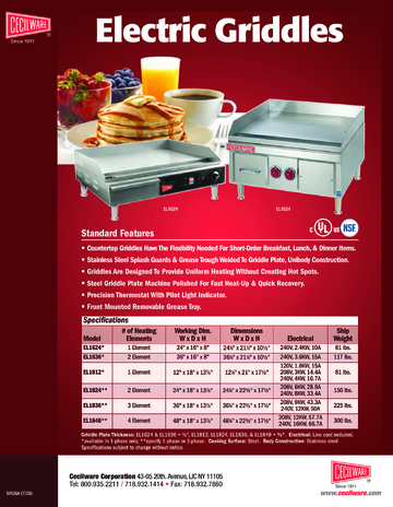 Spec Sheet