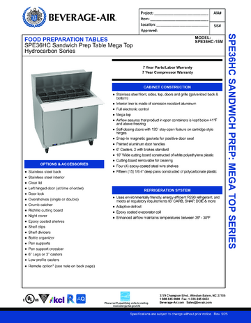 Spec Sheet