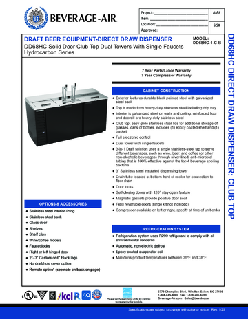 Spec Sheet