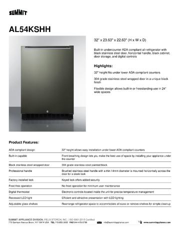 Spec Sheet