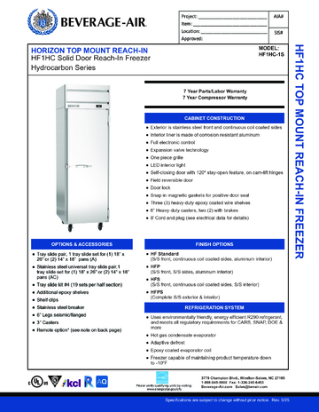 Spec Sheet