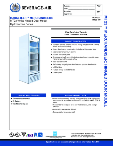 Spec Sheet