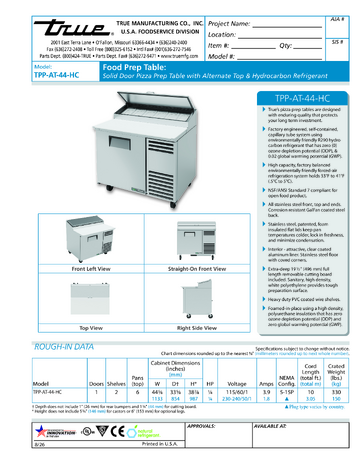 Spec Sheet