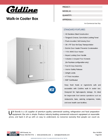 Spec Sheet