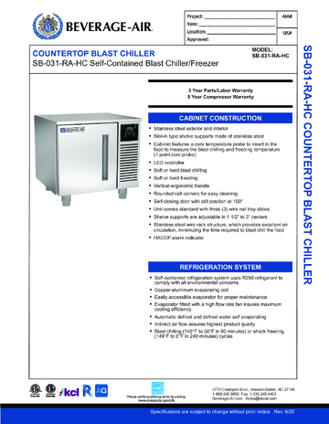 Spec Sheet