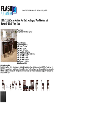 Spec Sheet