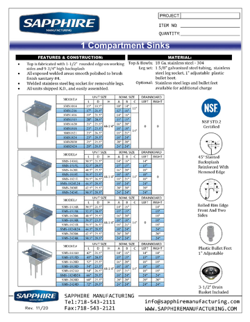 Spec Sheet