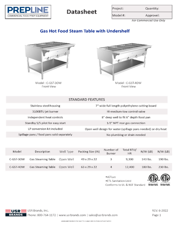 Spec Sheet