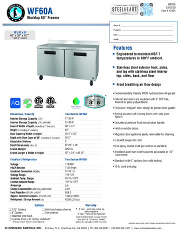 Spec Sheet