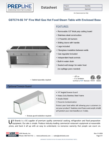 Spec Sheet