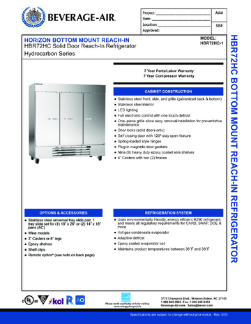 Spec Sheet