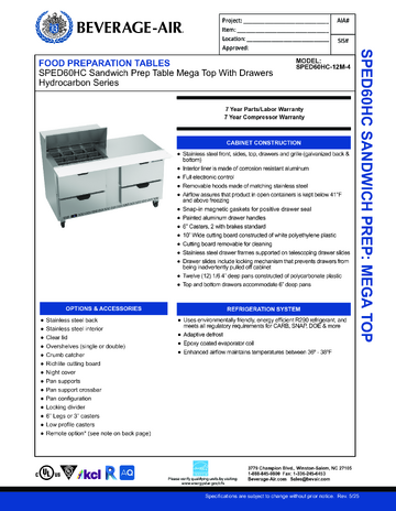 Spec Sheet