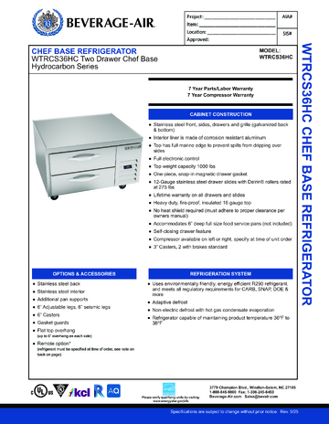 Spec Sheet