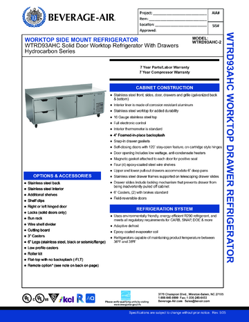 Spec Sheet