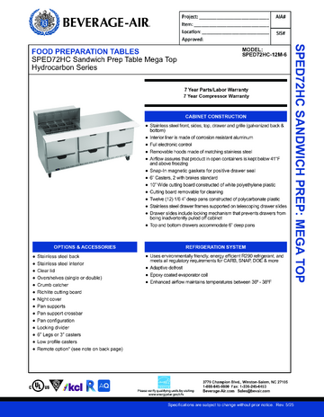Spec Sheet