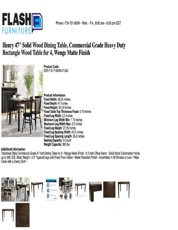 Spec Sheet