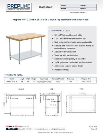 Spec Sheet