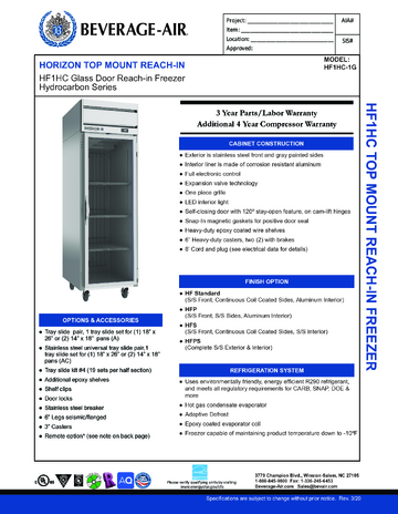 Spec Sheet