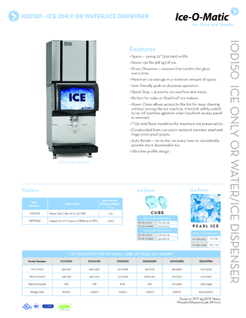 Spec Sheet