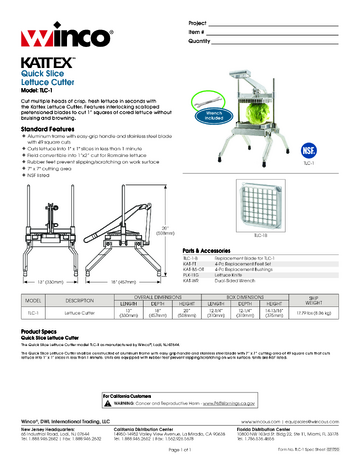 Spec Sheet