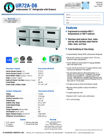 Spec Sheet