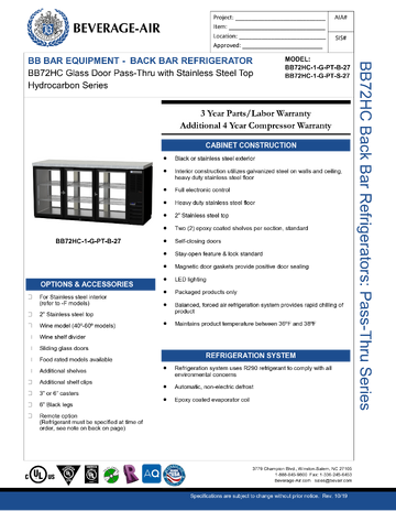 Spec Sheet