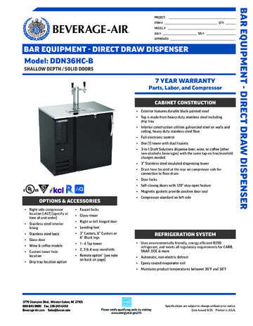 Spec Sheet